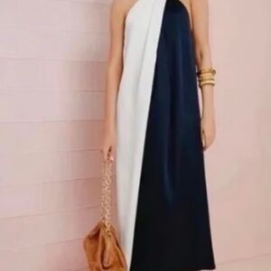 Tuckernuck Twisted D'Amore Navy and White Dress